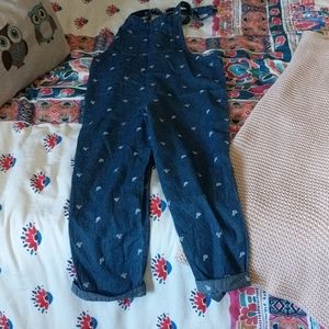 Aerie floral overalls